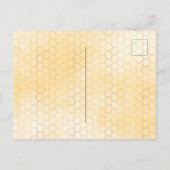 Tropfen von Braut zu Bienengold Süßhonig Brautpart Postkarte (Rückseite)