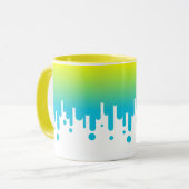 Tropfen von Gelb und Grün Tasse (Vorderseite Links)