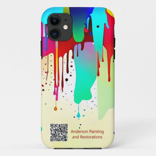 Tropfen von Paint Business oder Personal QR Code Case-Mate iPhone Hülle (Rückseite)