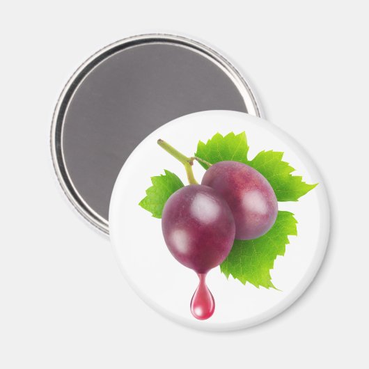 Tropfen Wein Magnet (Vorderseite/Rückseite)