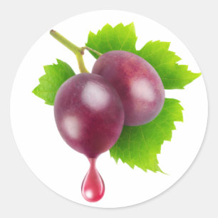 Tropfen Wein Runder Aufkleber