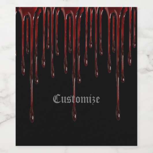 Tropfen Weinetikett (Einzelnes Label)