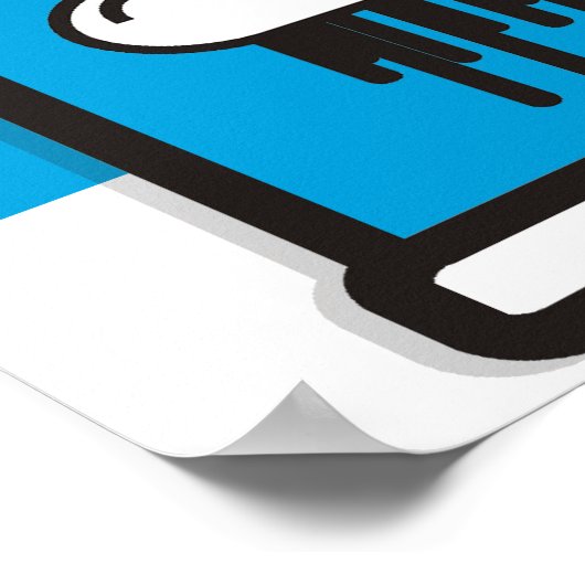 Tropfen World Blue Poster (Ecke)