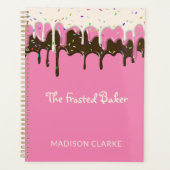 Tropfen Zuckerguss Cupcake Kuchen Bäckerei Busines Planer (Vorderseite)