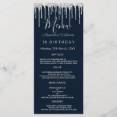 Tropfen zum Geburtstag des Navy Blue Glitzer Programm (Vorderseite)