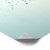 Tropfenbildung von Blasen unter Wasser Poster (Ecke)
