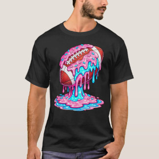 Tropfende Eiscreme-Fußball-Sprinkles Amerikanisch T-Shirt