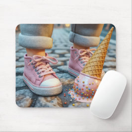 Tropfende Eiscremeberge von Kinderschnepfen Mousepad
