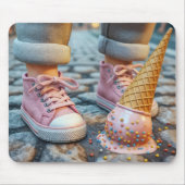 Tropfende Eiscremeberge von Kinderschnepfen Mousepad (Vorne)