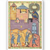 Tropfende Felsen, Codex Manesse aus dem 14. Jahrhu Aufkleber (Vorderseite)