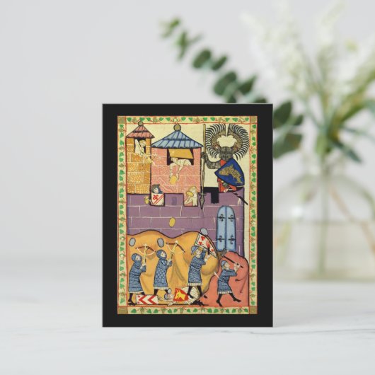 Tropfende Felsen, Codex Manesse aus dem 14. Jahrhu Postkarte (Stehend Vorderseite)