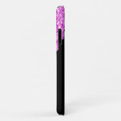 Tropfende Glitzern Glitzer Rosa Schwarze Monogramm Case-Mate iPhone Hülle (Hinten/Rechts)