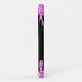 Tropfende Glitzern Glitzer Rosa Schwarze Monogramm Case-Mate iPhone Hülle (Hinten/Rechts)