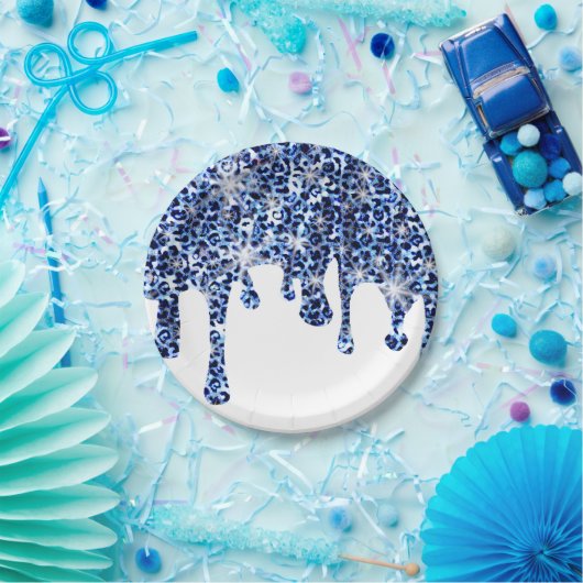 Tropfende Glitzern Pappteller (Party)