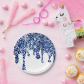 Tropfende Glitzern Pappteller (Party)