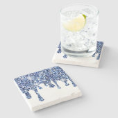 Tropfende Glitzern Steinuntersetzer (Seitenansicht)