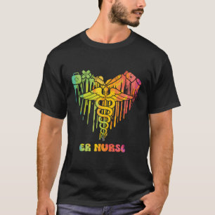 Tropfende Herzwasserfarbe, Krankenpflege T-Shirt