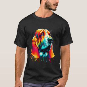 Tropfende Kunst Basset Hound Hush Puppy Hund T-Shirt