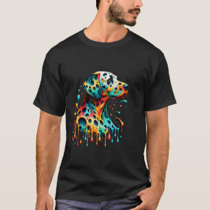 Tropfende Kunst Dalmatiner Dalmatiner Dal Dally  T-Shirt