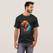 Tropfende Kunst Rhodesian Ridgeback Ridgebacks T-Shirt (Vorne ganz)