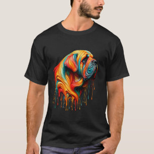 Tropfende Kunstmalerei Bullmastiff Bullmastiffs T-Shirt