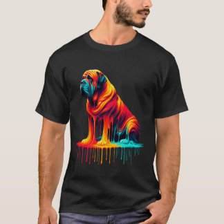 Tropfende Kunstmalerei Bullmastiff Bullmastiffs T-Shirt