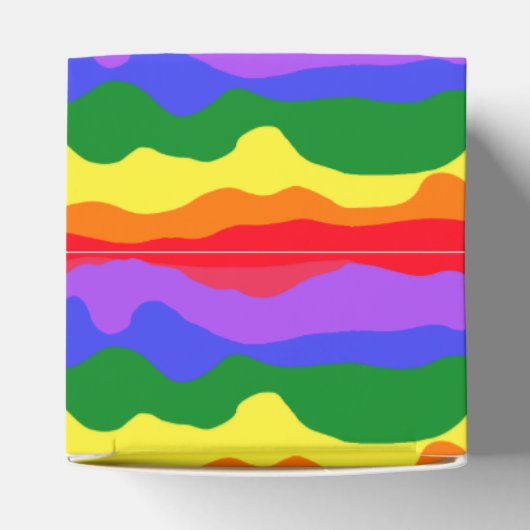Tropfende Regenbogenstreifen Prix Party Geschenkschachtel (Oben)