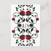 Tropfende Rose Gothic Vintage Wedding Details ENCL Begleitkarte (Rückseite)