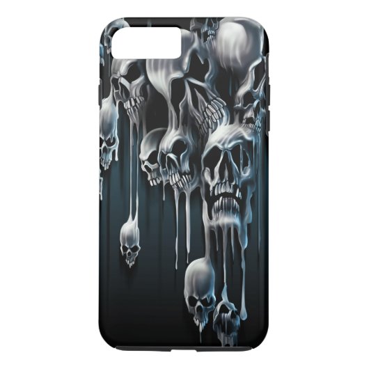 Tropfende Schädel Case-Mate iPhone Hülle (Rückseite)