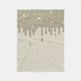 Tropfende Silber-Glitzer-Wirkung und Glitzern Fleecedecke