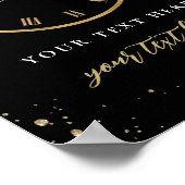 Tropfende Uhr Silvester Editable Schild (Ecke)