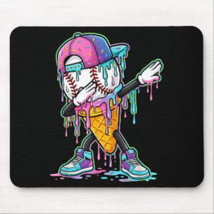 Tropfender Baseball-Tropf-Jungen Eiscreme-Tropf-Ba Mousepad