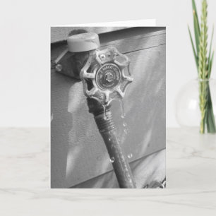 "Tropfender Gartenschlauch" Geburtstagskarte Karte