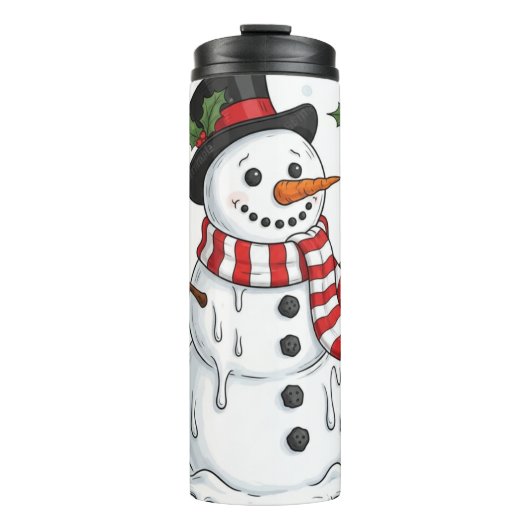 Tropfender Schneemann Spaß Thermosbecher (Vorderseite)