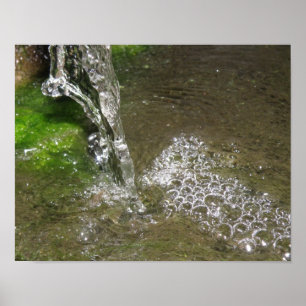 Tropfender Wasserfall Sprudelnder Wasser Druck Poster