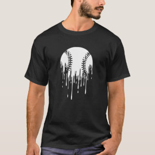 Tropfendes Baseball-Design für kühne Sportfans T-Shirt