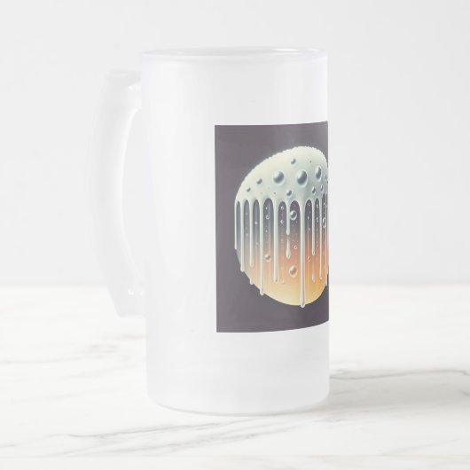 Tropfendes Bierglas Mattglas Bierglas (Vorderseite Links)