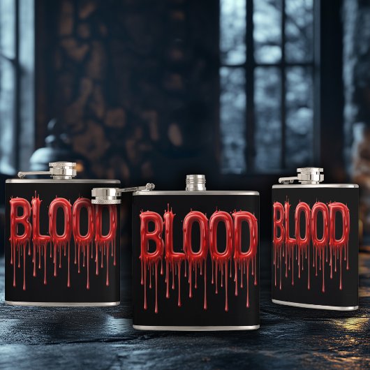 Tropfendes Blut Flachmann