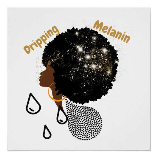 Tropfendes Melanin Poster (Vorderseite)