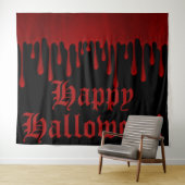 Tropfendes Red Satin Tropfen Halloween-Party Wandteppich (Beispiel (Horizontal))