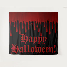 Tropfendes Red Satin Tropfen Halloween-Party Wandteppich