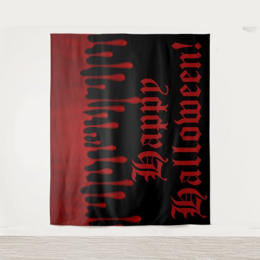 Tropfendes Red Satin Tropfen Halloween-Party Wandteppich (Vorderseite)