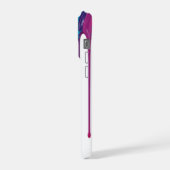 Tropfendes Regenbogenfarbe Monogramm  iPhone Hülle (Linke Seite)