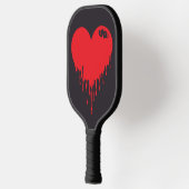 Tropfendes rotes Herz Pickleball Schläger (Links)