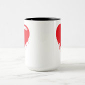 Tropfendes rotes Herz Tasse (Zentrum)
