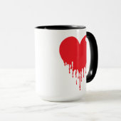Tropfendes rotes Herz Tasse (VorderseiteRechts)