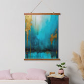 Tropfenluxus Wandteppich Mit Holzrahmen (Schlafzimmer)