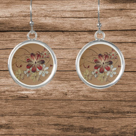 Tropfenohrringe Silber-/Gold-/Rot-plattiert Ohrringe