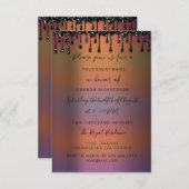 Tropfens Honey Sweet 16. Brautparty Einladung (Vorne/Hinten)