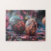 Tropffarbe Ostereier Puzzle (Horizontal)
